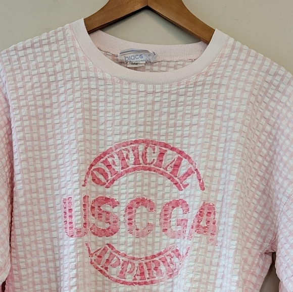 Vintage Seersucker USCGA Coast Guard Academy Crewneck Sweatshirt - Picture 6 of 11